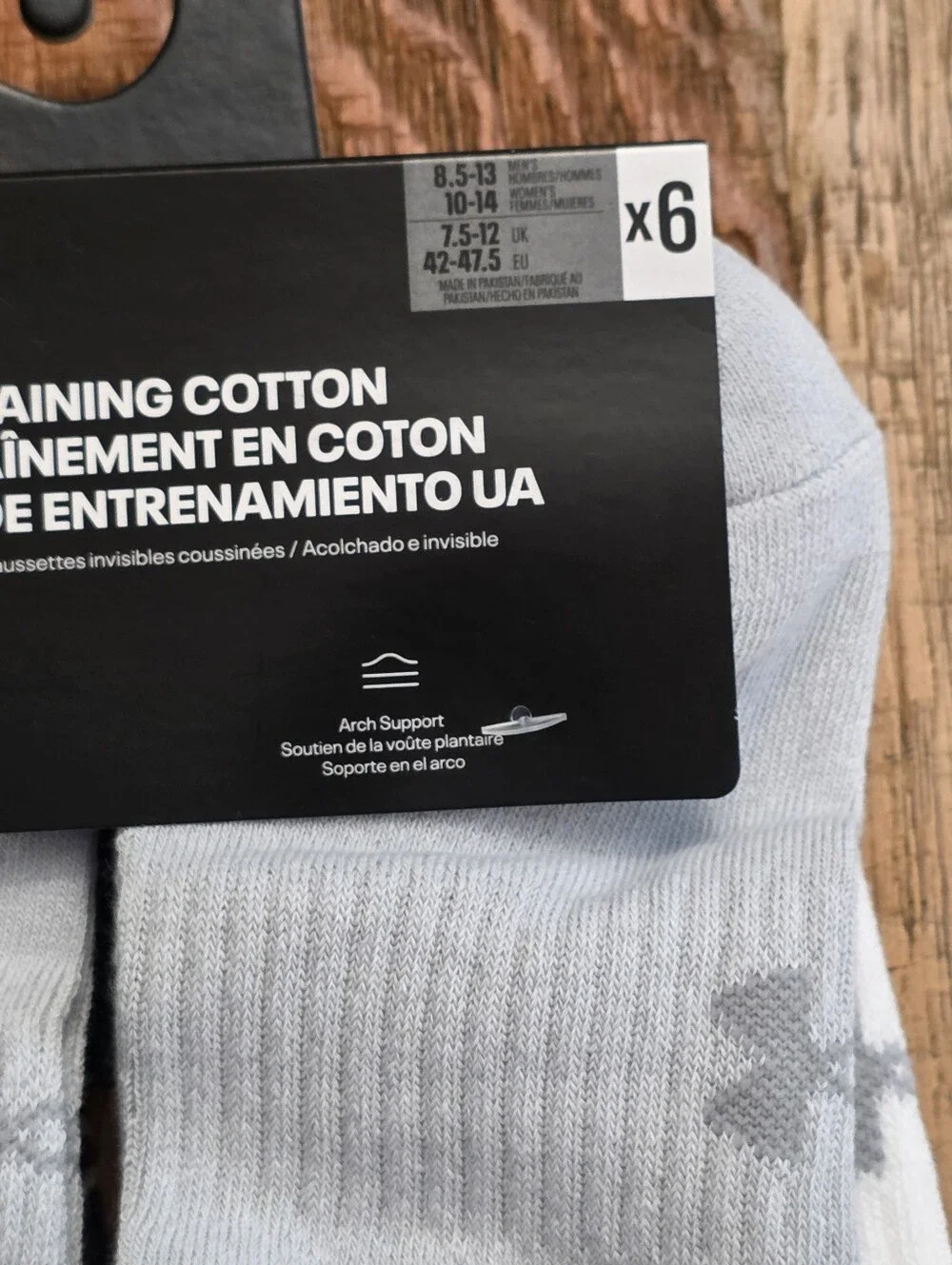 Unisex Under Armour  No-Show Training Cotton Socks - 6 Pack